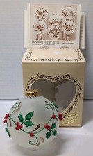 VTG C & B Every Collector Series Holly Elegance Handcrafted Ornament 1994 picture