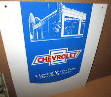 CHEVY CHEVROLET -- Thermometer Sign - Pics Old Dealership - UNUSUAL VINTAGE ITEM picture