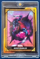 2025 Topps Chrome Deadpool Nightcrawler Black Comic Book Gold SSP #'d 5/10 picture