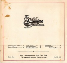 MENU - Austin Texas The Driskill Hotel 1939 RARE W.L.Stark MGR SEE PRICES picture