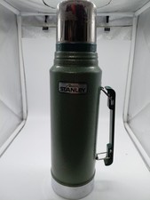 Vintage 1979 Aladdin Stanley A-944C 1 Quart Thermos Green Hammertone USA picture