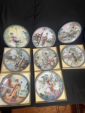imperial jingdezhen  porcelain plates “beauties of red mansian” lot of 8 picture