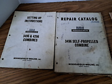 Minneapolis Moline MM 3496 Self-propelled combine repair catalog Set Up Instr. picture
