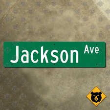 Jackson Avenue highway road street sign Escalon California 36x9 picture
