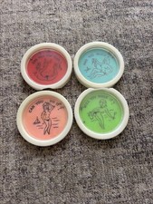 Vintage Retro Barware Games Novelty Adult Coasters Set Of Four picture