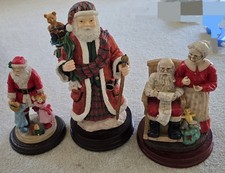 3 VTG Santa Claus Statue by JC Penney And Kmart picture