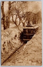 K11/ Trolley RPPC Postcard c1910 Wyoming Pittston Pennsylvania Blizzard 660 picture
