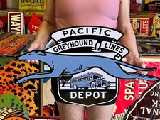 Vintage Style Metal Sign Pacific Greyhound Lines NOT Porcelain 28x16 Made USA picture