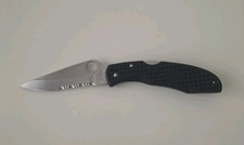 Spyderco C10SBK Endura Knife 1st Generation AUS-8 Thick Molded Clip Japan 1990s  picture