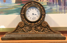 RARE Armor Bronze Co. Bronze Copper Clad Mantel Clock Heavy 1920s New York USA picture