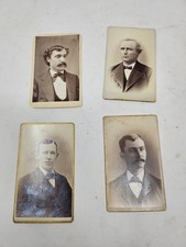3 Antique CVD Portraits of  Distinguished  Gentlemen - 1800s CDV Photo Cards picture