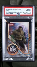 2025 TOPPS MARVEL STUDIOS CHROME SHADOWBOX #AS-2 HULK BLACK REFRACTOR /10 picture