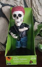 Gemmy Halloween Biker Skeleton with Guitar Singing Dancing ZZ Top Song La Grange picture