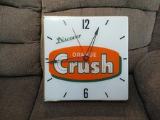 Vintage Orange Crush Pam Clock Electric Lighted Fully Working 1972 picture