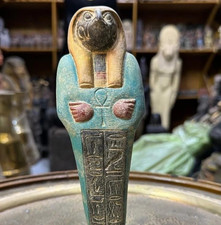 Rare Egyptian Artifacts Of Authentic Pharaonic Statue Of Egyptian God Horus BC picture