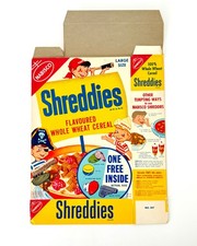 Vintage 1950s Nabisco Shreddies Cereal Box Whistle Ring Water Pistol Yo-Yo Toys picture