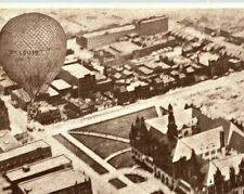 1909 Saint Louis Centennial Celebration Postcard Hot Air Balloon Over City Hall  picture