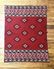 Vintage Woolrich Throw Blanket Southwestern Geometric Pattern 45”x60” picture