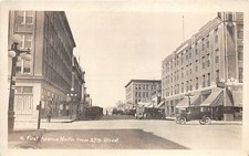 J8/ Billings Montana RPPC Postcard c1910 First Ave North Drug Store Autos 197 picture