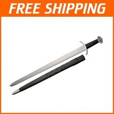 Elegant Viking Sword - 39-Inch Stainless Steel Blade with Safe Storage Sheath picture