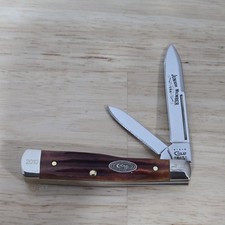 2010 Case XX 6215 SS Gunstock Second Cut Chestnut Jigged Bone Case Collectors... picture