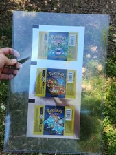 Pokémon Base Set Booster Pack Uncut Sheet Charizard Blastoise Venusaur Topload picture