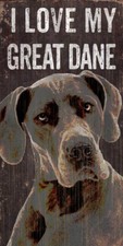 Great Dane Sign - I Love My 5x10 picture