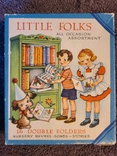 Nursery Rhymes Childrens Greeting Cards 15 total Cards & envelopes Vintage 1950s picture