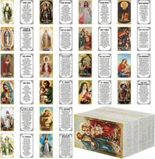 Skyygemm 240 Pcs Catholic Holy Cards Bulk With Saints Prayers 20 Style picture