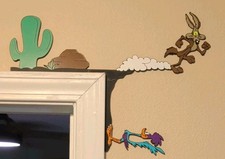 Road Runner & Wile E. Coyote Door Corner Decor 3D Printed Wall Art Home Accents picture
