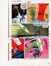 1980's Marvel Color Guide Comic Art, Original 1986 Captain America 324 page 18 picture