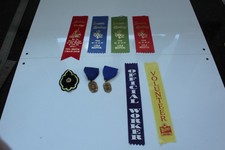 Vintage High School Medals & Other Ribbons Lot of 10 Pieces picture