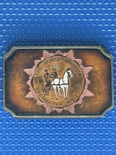 Vintage BTS Horse Museum Patagonia Arizona Solid Brass Buckle Western Horse picture