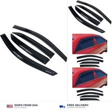 Window Visors Compatible with 2009-2013 Toyota Corolla, Dark Smoke Car Rain S... picture