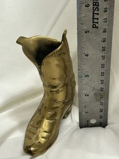 Vintage Brass Cowboy Boot 4.5 Inch-5 Inch picture