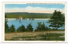 1937 - LAKE WALLENPAUPACK showing Breast of Dam, Wayne County, PA Postcard picture
