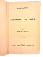Considerations on Representative Government 3rd Ed by John Stuart Mill, 1865 picture
