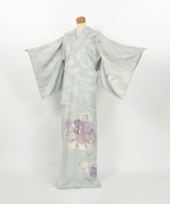 Kimono / Elegant Kaga Yuzen Silk Kimono Traditional Wagasa Umbrella / 2503182 picture