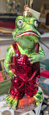 Vintage 1996 Christopher Radko Frog Daddy 8.5