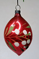 VTG pre WWII Glass LILY of VALLEY FLOWER Pictured DROP Christmas Ornament HEIM picture