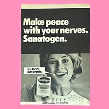 SANATOGEN Vintage LARGE Magazine Print Ad 60s Magazine Clipping Print Ad picture