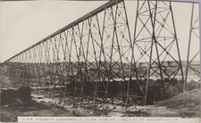 CPR Viaduct High Level Bridge Lethbridge Alberta RPPC Railroad Real Photo Postca picture