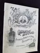 1896 Program Graduation Exercises American Academy Of Music Peirce Philadelphia picture