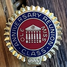 1931 Ole Miss Anniversary Reunion LGB Balfour 1/10 10k gold Lapel Pin  picture