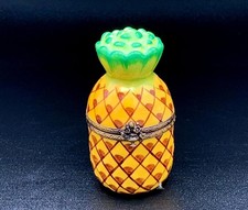 Authentic Limoges France Pineapple Trinket Box Pepsi Pop Art &French Flag Inside picture