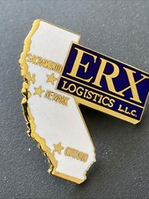 Vtg ERX Logistics California State Enamel Lapel Pin Sacramento Newark Ontario picture