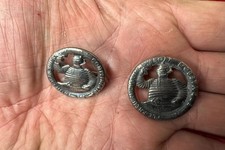 rare Michelin Bibendum pre WW1 pair lapel badges  picture