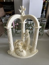 Nativity Scene ROMAN INC 2000 MILLENNIUM BISQUE CRECHE MATTE FINISH 8