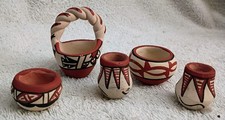 Lot Of 5 Jemez Potterys Signed Yepa, C.C. Tosa And picture