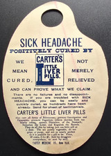 Carter’s Little Liver Pills Trade Card Girl in Bed Advertising Die-Cut c1890s picture